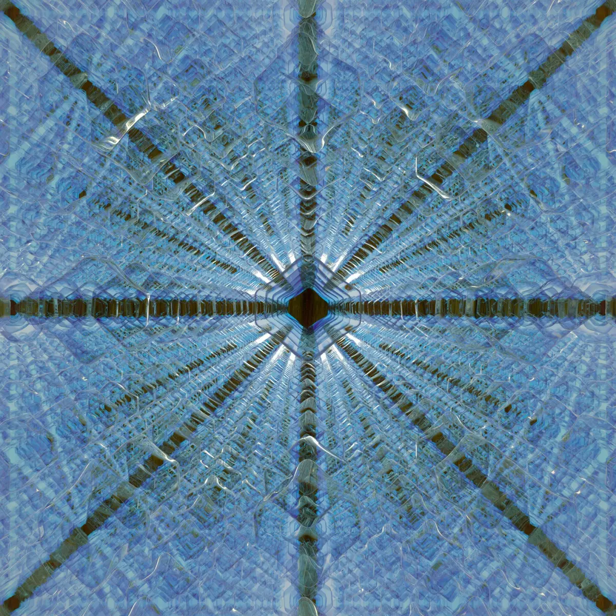 Digital grid extending into a central point